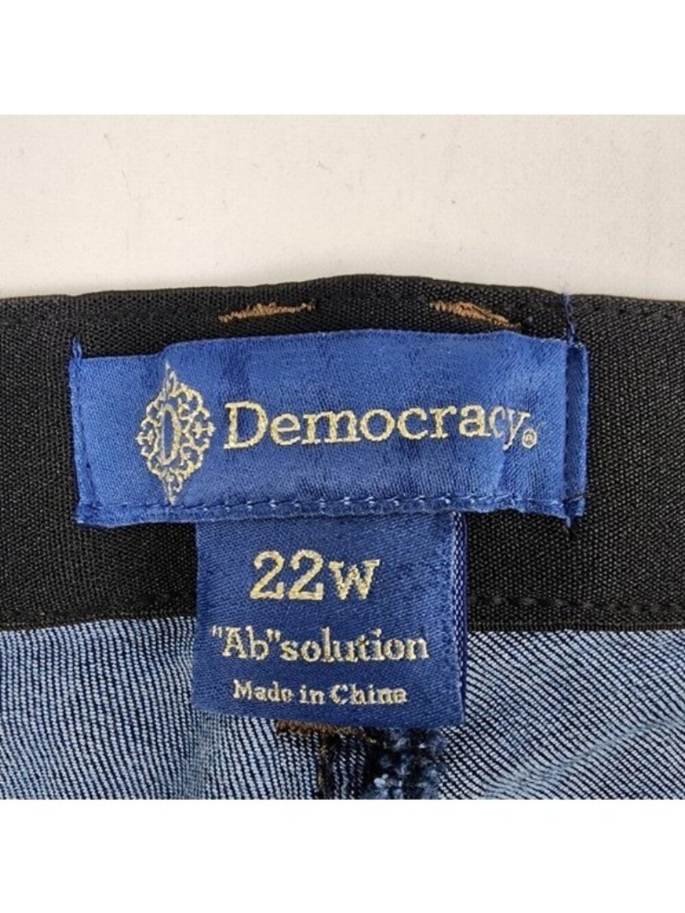 Democracy Womens Ab Solution Ankles Blue Jeans Plus Size 22W (40X26) - Picture 4 of 10